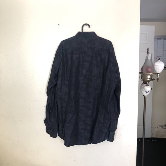 ETRO black camo button down shirt size 43 XL - Picture 5 of 5